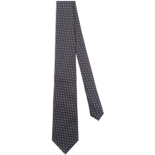 TOM FORD cravatta a pois - grigio