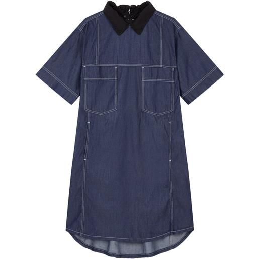 TOMBOY abito midi denim con colletto rimovibile - blu