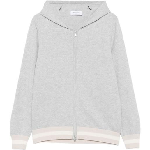 Gran Sasso x casa frumoasa tuta sportiva con cappuccio e rifinitura a righe - grigio