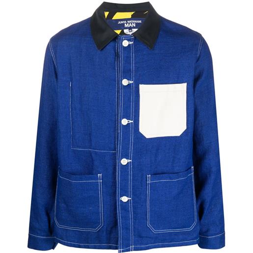 Junya Watanabe MAN giacca-camicia Junya Watanabe MAN x off white - blu