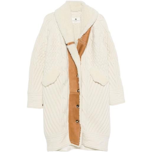 Ermanno Scervino cappotto in shearling - bianco