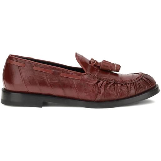 Fratelli Rossetti mocassini anguilla con nappa - rosso