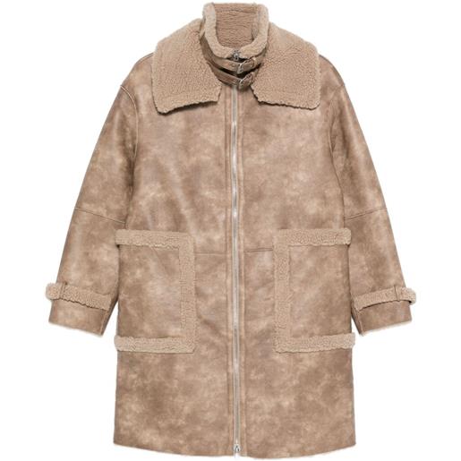 Jakke cappotto con zip - toni neutri