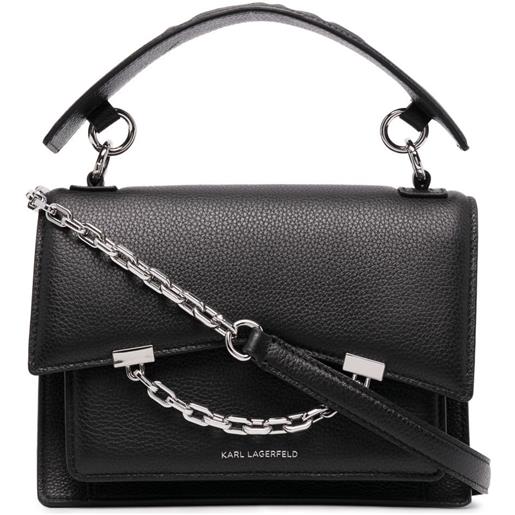 Karl Lagerfeld borsa a spalla k/seven grainy - nero