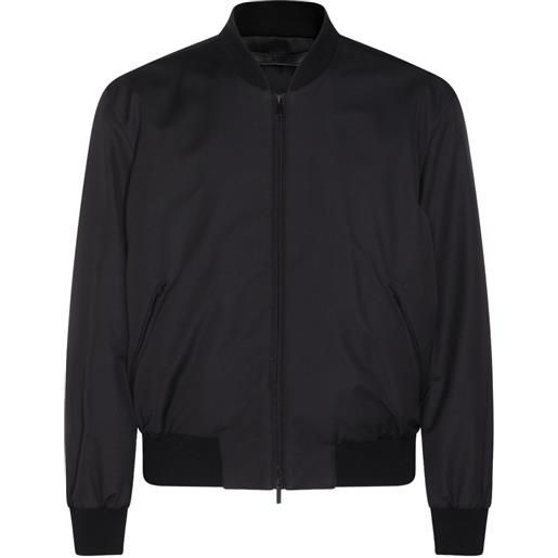 Giorgio Armani bomber con zip - nero
