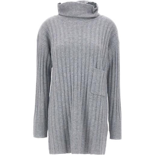 LIU JO abito corto a collo alto - grigio