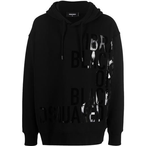 DSQUARED2 felpa con stampa - nero