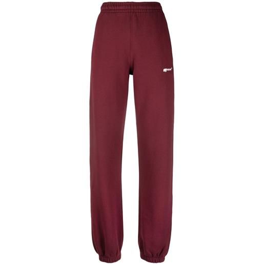 Off-White pantaloni sportivi con logo - rosso