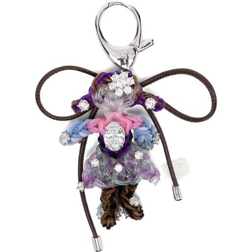 SHUSHU/TONG portachiavi con strass - purple