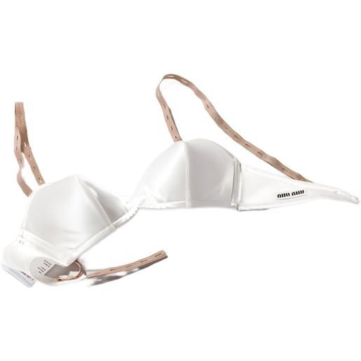 Miu Miu reggiseno con applicazione - bianco