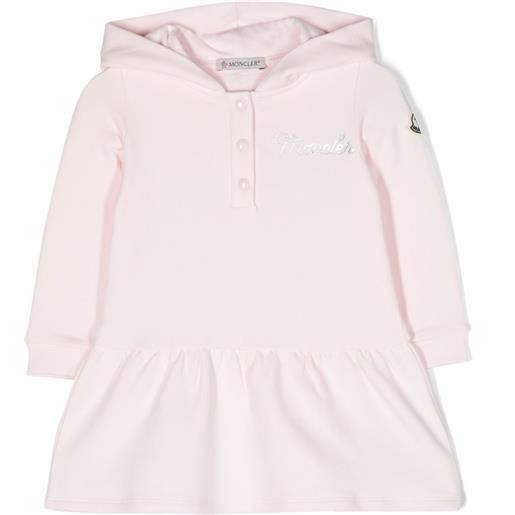 Moncler Enfant abito con ricamo - rosa