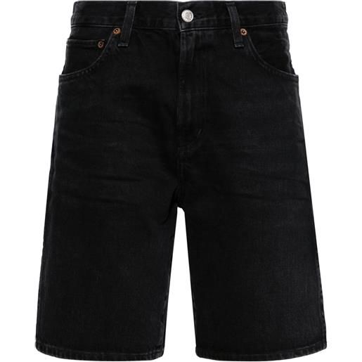 AGOLDE shorts vida denim a vita alta - nero