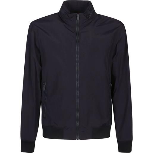 Fay bomber a collo alto con zip - blu