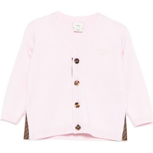 Fendi Kids cardigan con bottoni - rosa