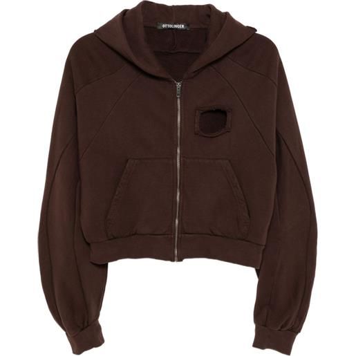 Ottolinger felpa con effetto vissuto - marrone
