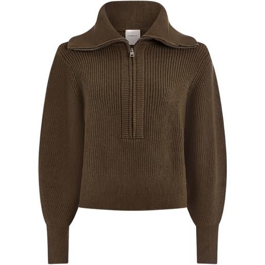 Varley maglione maura con zip - marrone