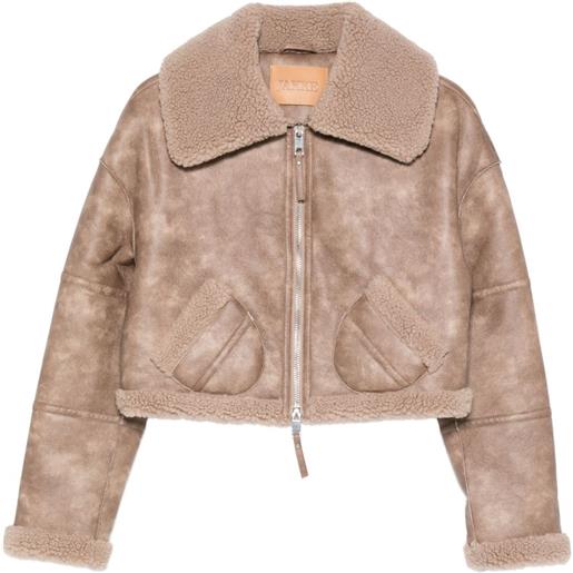 Jakke giacca con colletto in shearling - toni neutri