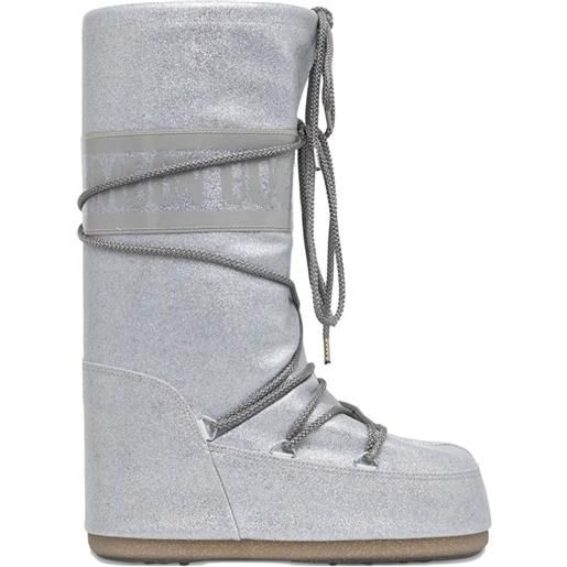 Moon Boot stivali da neve stringati - argento