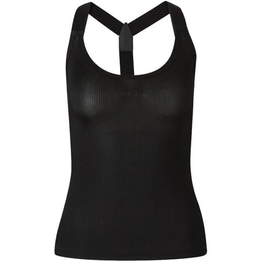 Off-White canotta con applicazione - nero