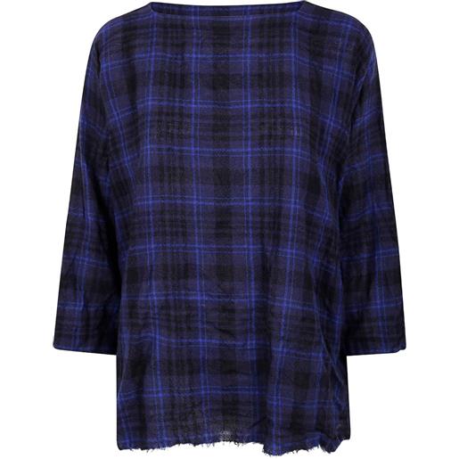 Daniela Gregis blusa con stampa e frange - nero