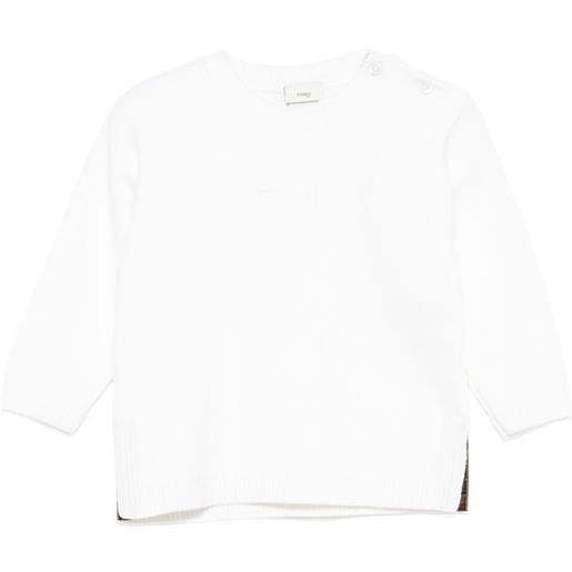 Fendi Kids maglione con bottoni - bianco