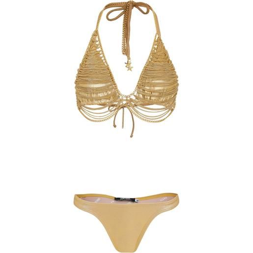Amir Slama bikini con dettaglio a catena - oro