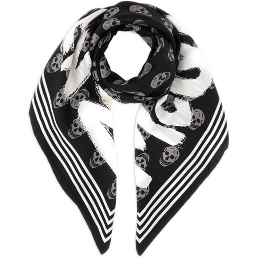 Alexander McQueen foulard con motivo teschi - nero
