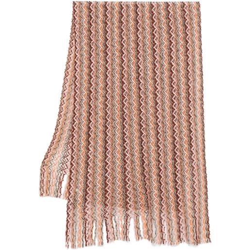 Missoni sciarpa con frange - arancione