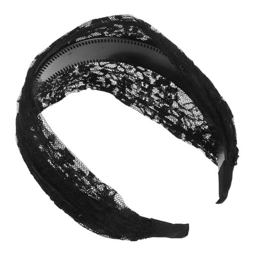 TOVINANNA fascia in pizzo larga per donna fascia nera elegante accessorio per capelli alla moda copricapo per ragazza decorazioni per capelli leggere per uso quotidiano feste e shopping