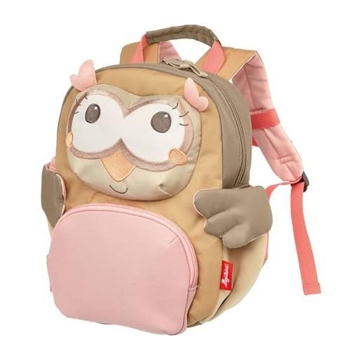 Sigikid zaino per bambini, gufo, zaino per asilo: robusto, leggero, adatto ai bambini, per kita, presepe, gite, tempo libero, per bambini dai 2 ai 5 anni, 5,2 l, rosa/marrone/gufo, s, casual