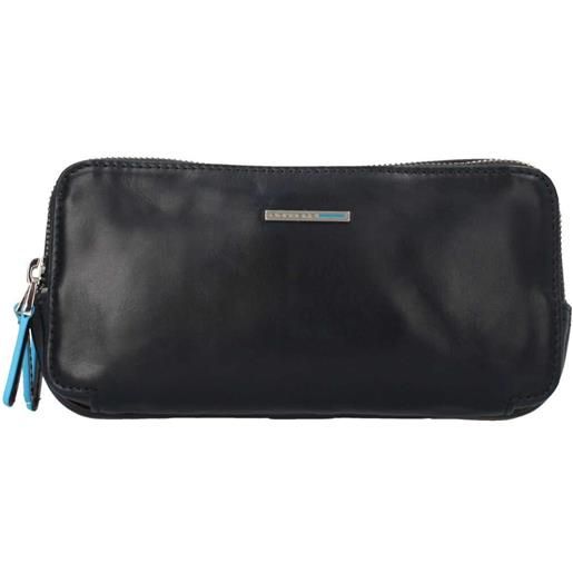 PIQUADRO pochette in pelle con 3 scomparti