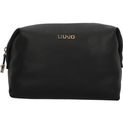 LIU JO beauty case donna liu jo con logo in metallo e chiusura zip