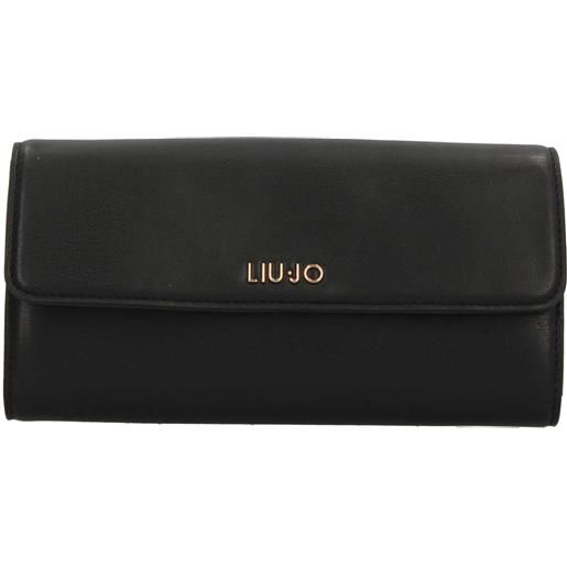 LIU JO portafoglio liu jo con logo metallico e chiusura a pattina
