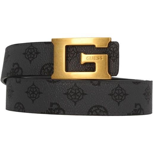 GUESS cintura guess monogram con fibbia rettangolare dorata