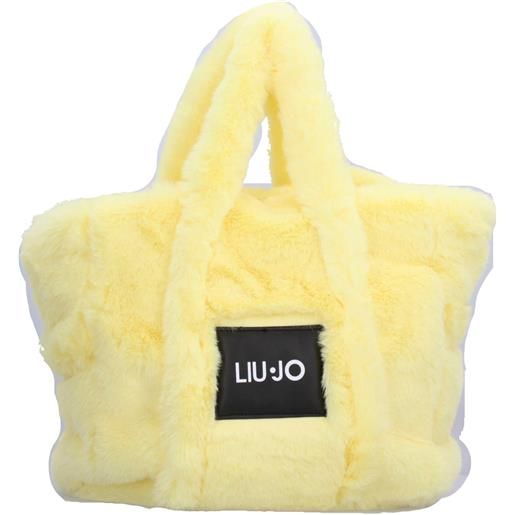 LIU JO borsa in eco-pelliccia con logo applicato di liu jo