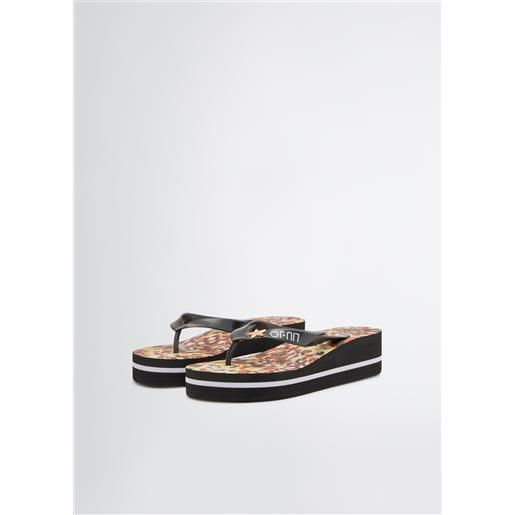 LIU JO infradito platform liu jo con stampa e logo