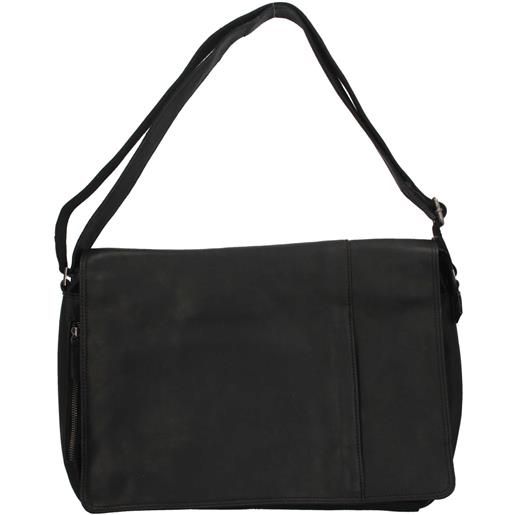 Il giglio borsa messenger il giglio in pelle con tasche frontali e zip