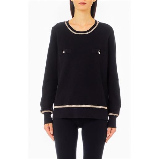 LIU JO cardigan liu jo con coletto a contrastro