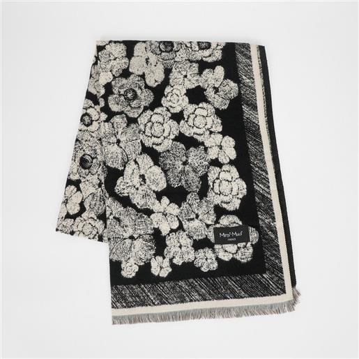 MIMI'-MUA' sciarpa donna mimi mua con fantasia floreale a contrasto