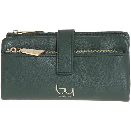 BY BYBLOS portafoglio by byblos con doppia zip e chiusura a bottone
