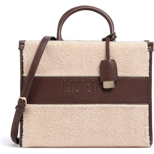 LIU JO borsa a mano liu jo in shearling con logo