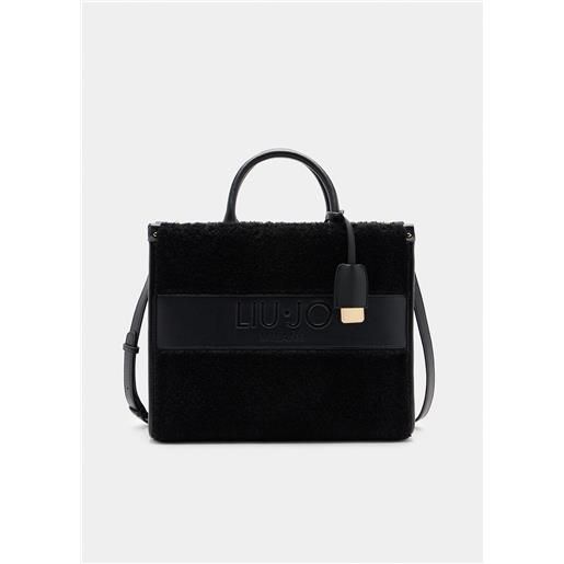 LIU JO borsa a mano liu jo in shearling con logo