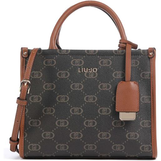 LIU JO borsa liu jo a mano con tracolla e logo all over
