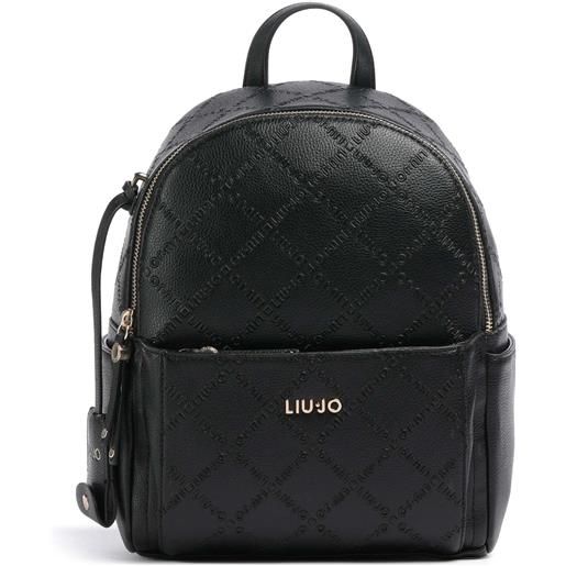 LIU JO zaino liu jo compatto con logo in rilievo e tasche laterali