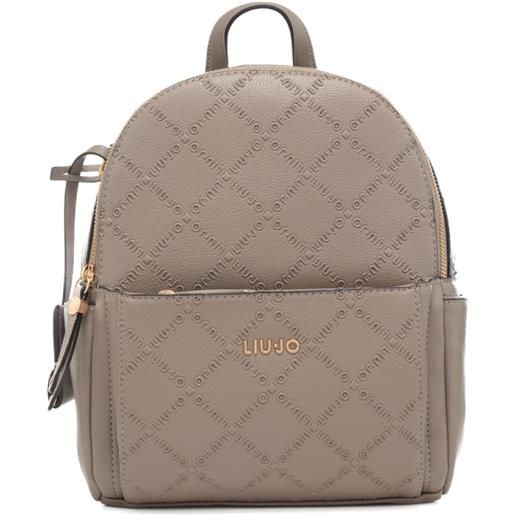 LIU JO zaino liu jo compatto con logo in rilievo e tasche laterali