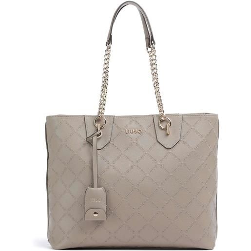 LIU JO shopper liu jo con manici a catena e logo in rilievo