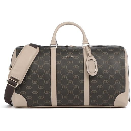 LIU JO borsa da viaggio liu jo con tracolla e logo all over