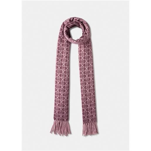 LIU JO sciarpa liu jo con logo jacquard e frange