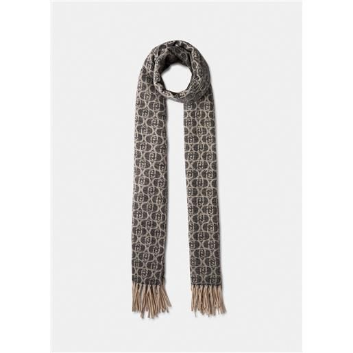 LIU JO sciarpa liu jo con logo jacquard e frange
