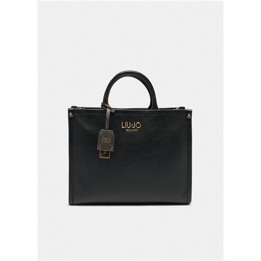 LIU JO borsa shopper liu jo con logo frontale